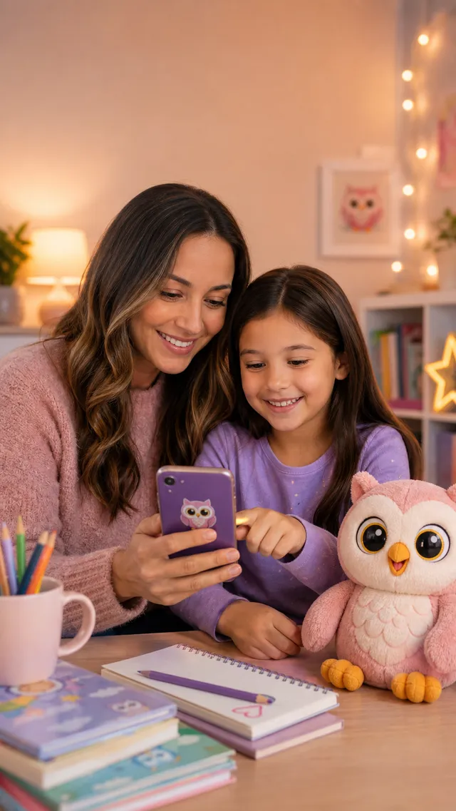 A parent and child using OWLClaw together